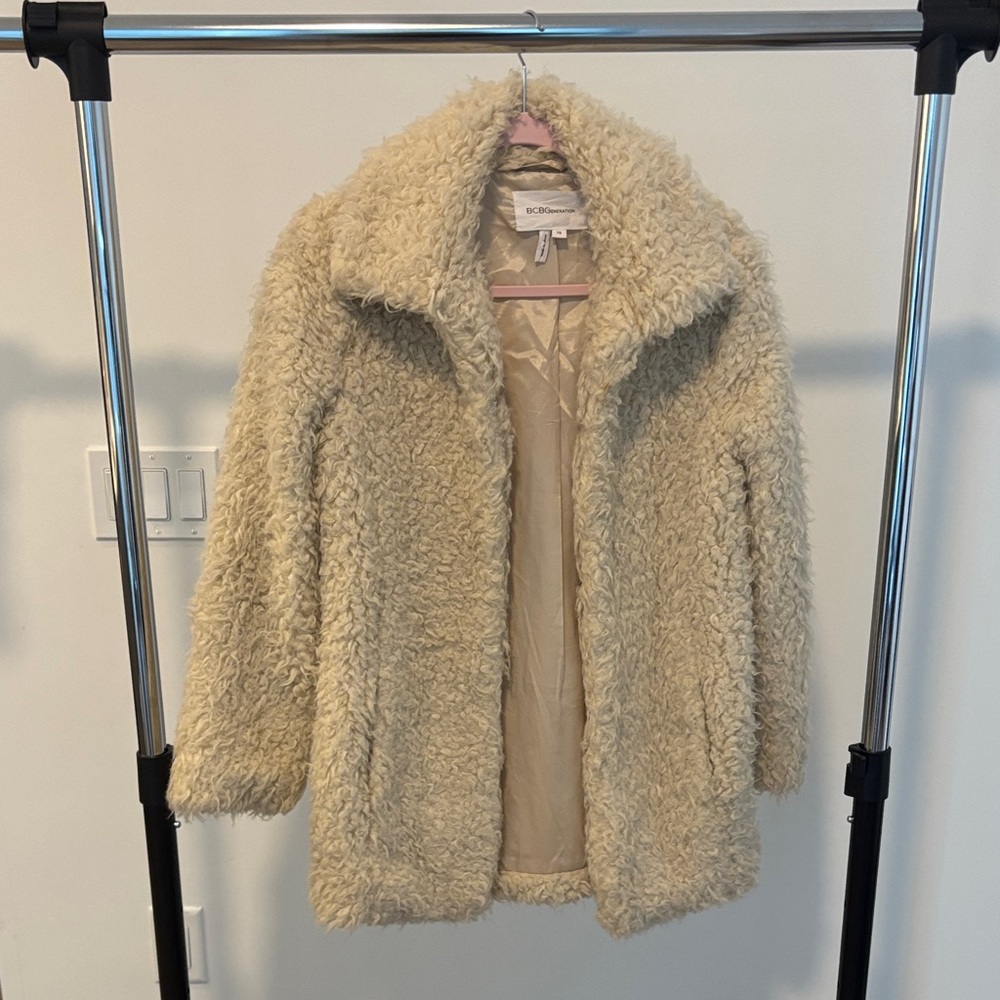 BCBGeneration Cream Teddy Jacket